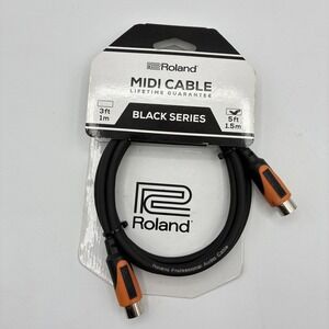 Roland Black Series MIDI Cable 5ft 1.5m RMIDI-B5 New Professional Audio